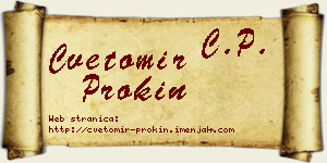 Cvetomir Prokin vizit kartica